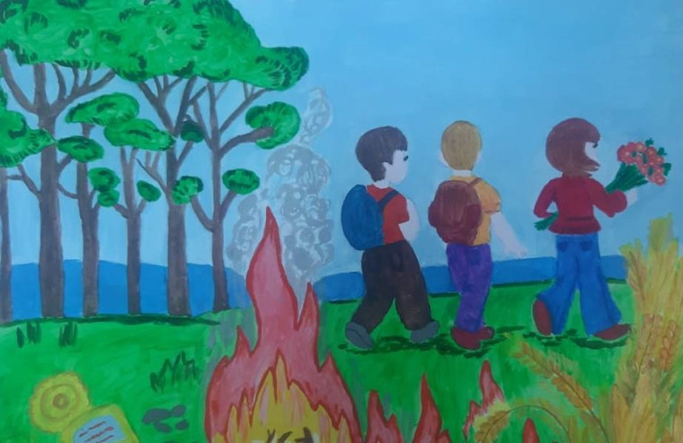 В Калужской области выбрали лучшие детские рисунки на тему защиты леса от пожаров.